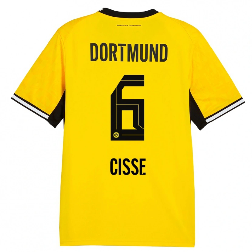 Danxen Kinder Faroukou Cisse #6 Gelb Schwarz Weiß Heimtrikot Trikot 2026/27 T-Shirt Österreich