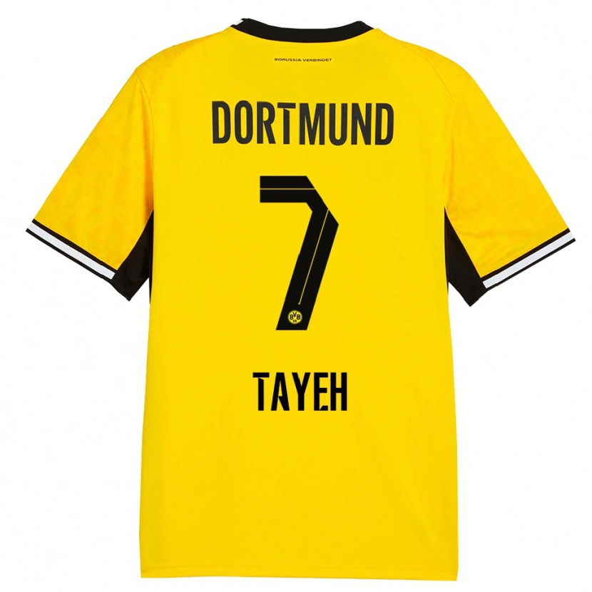 Danxen Kinder Marah Tayeh #7 Gelb Schwarz Weiß Heimtrikot Trikot 2026/27 T-Shirt Österreich