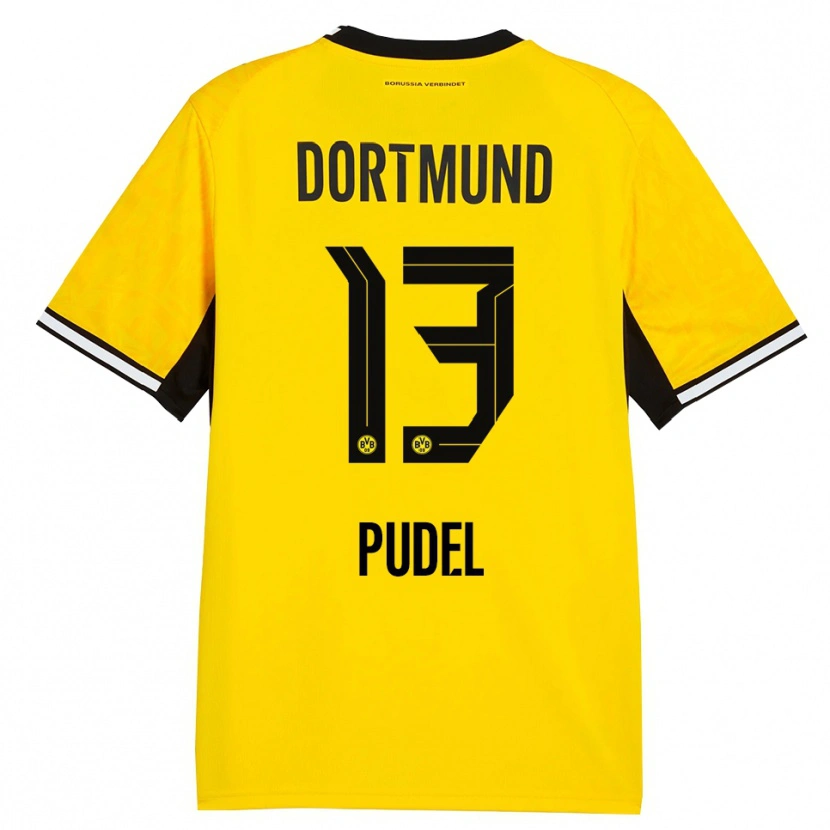 Danxen Kinder Bjarne Pudel #13 Gelb Schwarz Weiß Heimtrikot Trikot 2026/27 T-Shirt Österreich