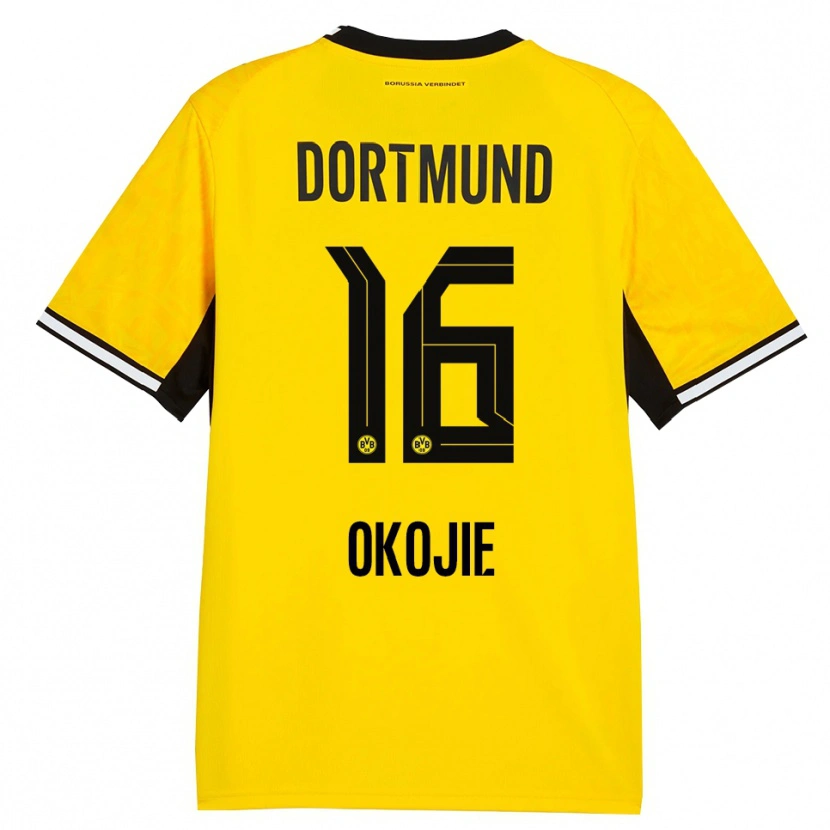 Danxen Kinder Davis Okojie #16 Gelb Schwarz Weiß Heimtrikot Trikot 2026/27 T-Shirt Österreich
