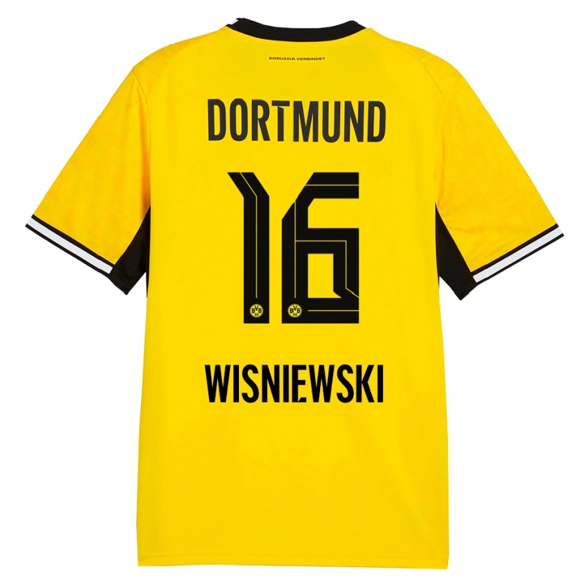 Danxen Kinder Lucy Wisniewski #16 Gelb Schwarz Weiß Heimtrikot Trikot 2026/27 T-Shirt Österreich