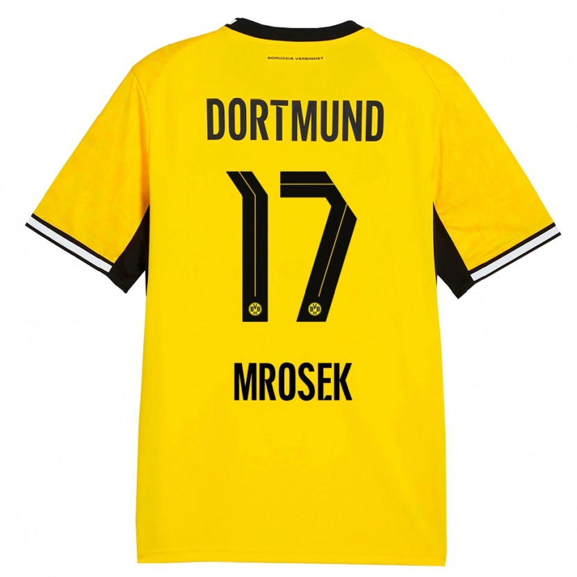 Danxen Kinder Noah Mrosek #17 Gelb Schwarz Weiß Heimtrikot Trikot 2026/27 T-Shirt Österreich