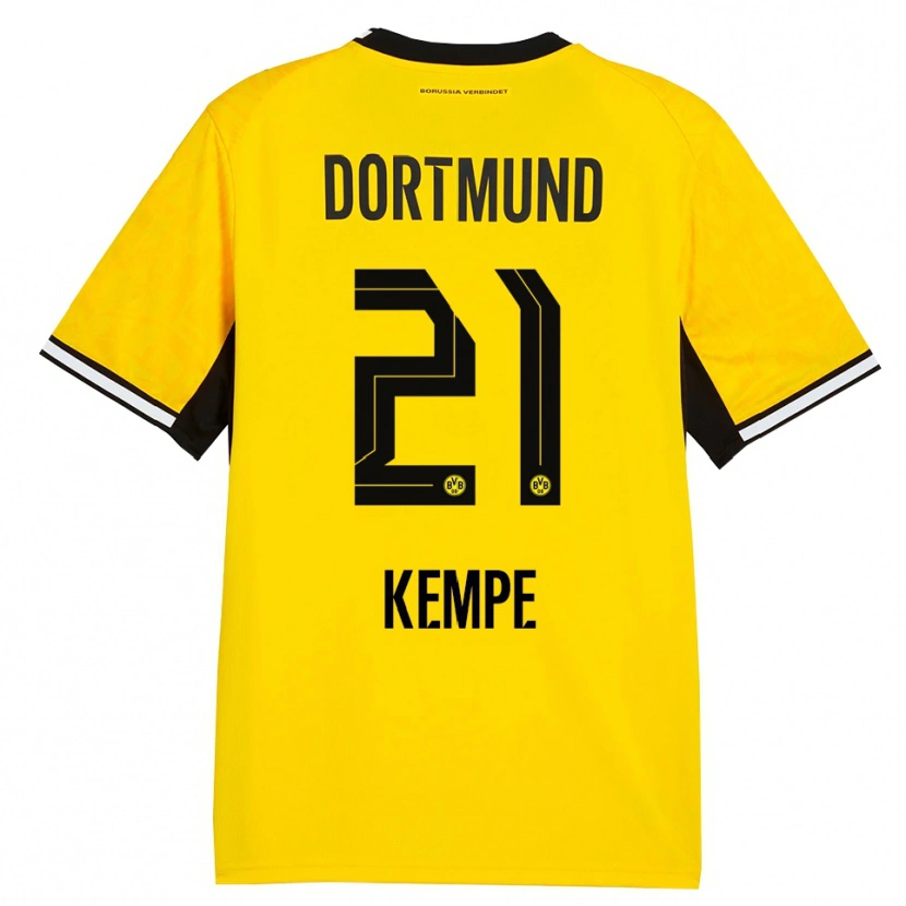 Danxen Kinder Frederike Kempe #21 Gelb Schwarz Weiß Heimtrikot Trikot 2026/27 T-Shirt Österreich