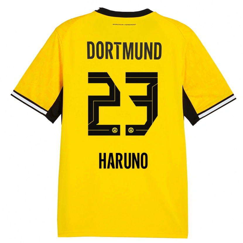 Danxen Kinder Sasaki Haruno #23 Gelb Schwarz Weiß Heimtrikot Trikot 2026/27 T-Shirt Österreich