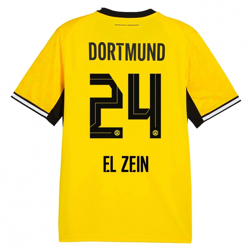 Danxen Kinder Abu-Bekir Omer El-Zein #24 Gelb Schwarz Weiß Heimtrikot Trikot 2026/27 T-Shirt Österreich