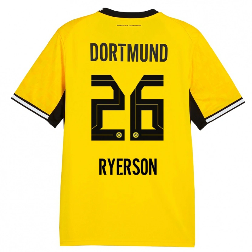 Danxen Kinder Julian Ryerson #26 Gelb Schwarz Weiß Heimtrikot Trikot 2026/27 T-Shirt Österreich