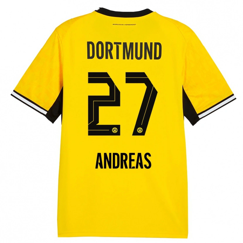 Danxen Kinder Kuno Andreas #27 Gelb Schwarz Weiß Heimtrikot Trikot 2026/27 T-Shirt Österreich