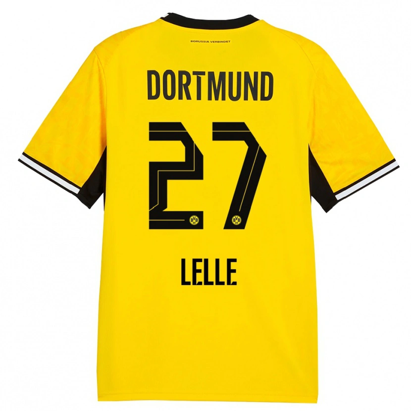 Danxen Kinder David Lelle #27 Gelb Schwarz Weiß Heimtrikot Trikot 2026/27 T-Shirt Österreich