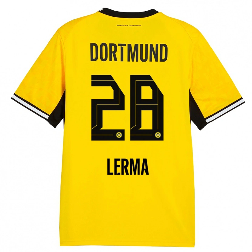 Danxen Kinder Justin Lerma #28 Gelb Schwarz Weiß Heimtrikot Trikot 2026/27 T-Shirt Österreich