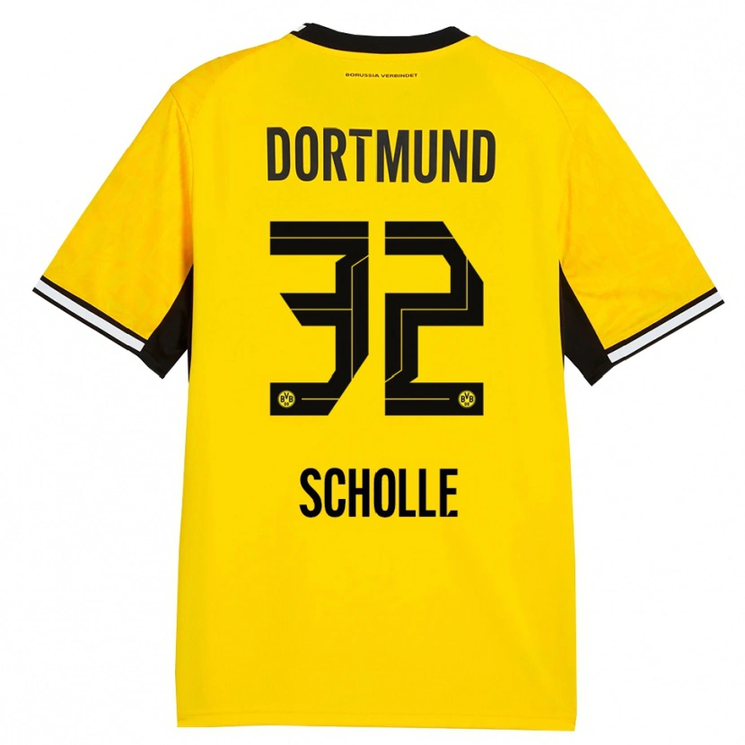Danxen Kinder Mia Scholle #32 Gelb Schwarz Weiß Heimtrikot Trikot 2026/27 T-Shirt Österreich