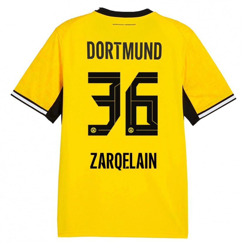 Danxen Kinder Fadi Zarqelain #36 Gelb Schwarz Weiß Heimtrikot Trikot 2026/27 T-Shirt Österreich