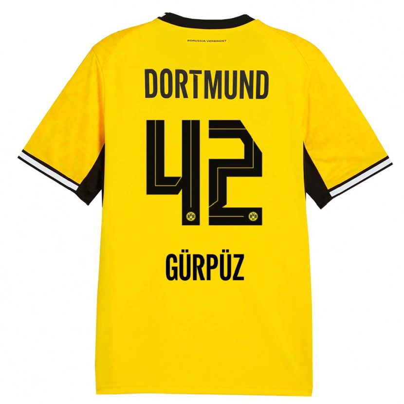 Danxen Kinder Goktan Gurpuz #42 Gelb Schwarz Weiß Heimtrikot Trikot 2026/27 T-Shirt Österreich