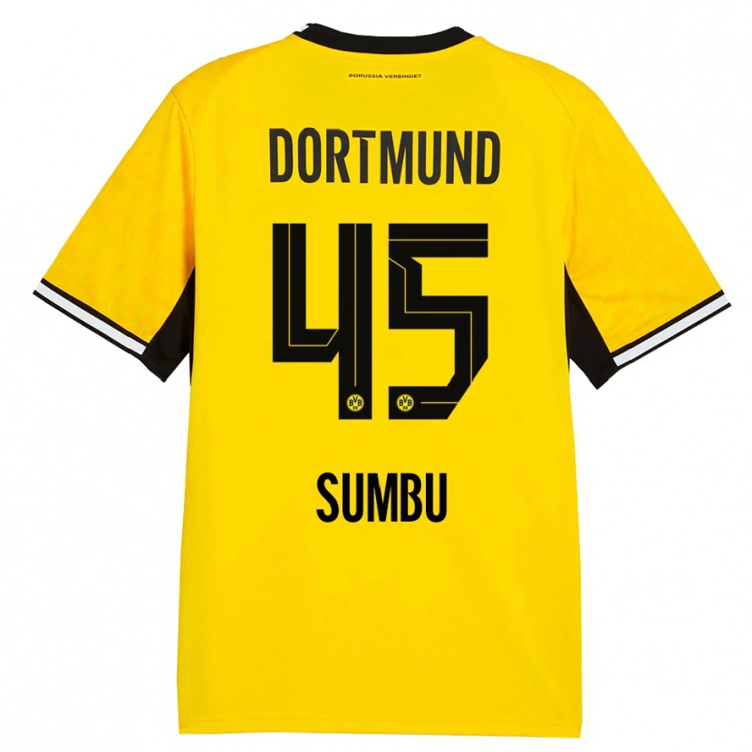 Danxen Kinder Daniel Sumbu #45 Gelb Schwarz Weiß Heimtrikot Trikot 2026/27 T-Shirt Österreich