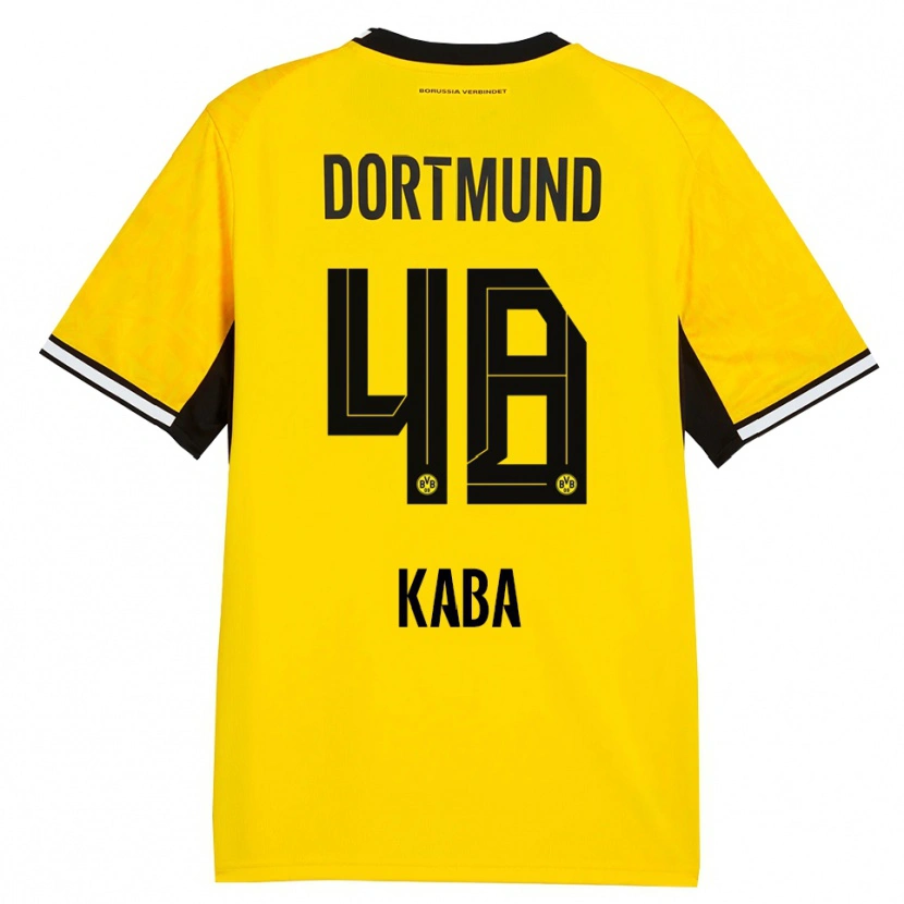Danxen Kinder Mussa Kaba #48 Gelb Schwarz Weiß Heimtrikot Trikot 2026/27 T-Shirt Österreich
