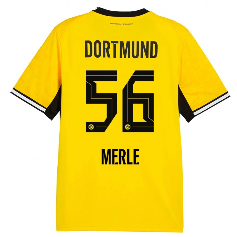 Danxen Kinder Albers Merle #56 Gelb Schwarz Weiß Heimtrikot Trikot 2026/27 T-Shirt Österreich