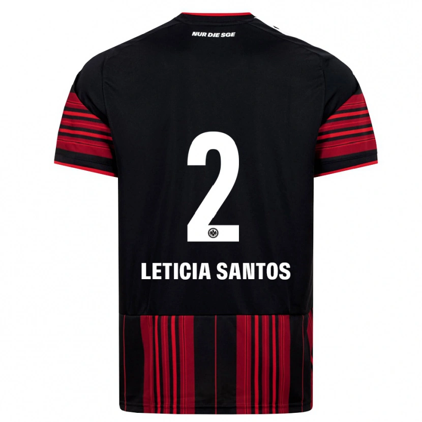Danxen Kinder Letícia Santos De Oliveira #2 Schwarz Rot Weiß Heimtrikot Trikot 2026/27 T-Shirt Österreich