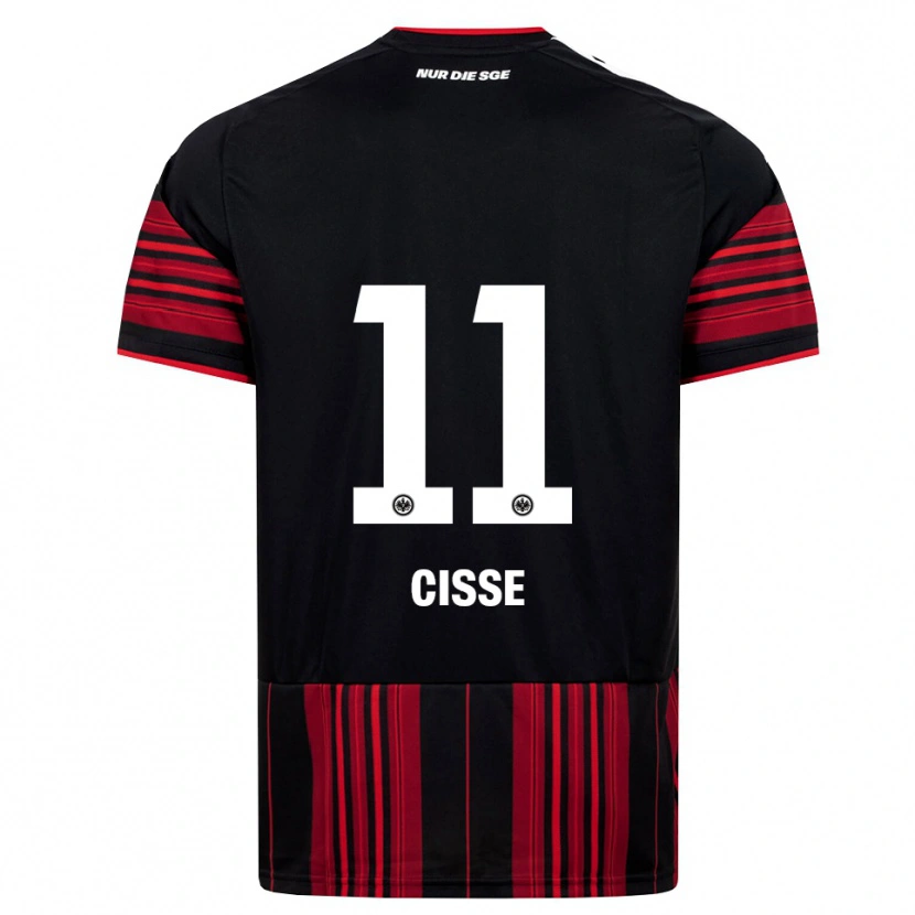 Danxen Kinder Cherif Cisse #11 Schwarz Rot Weiß Heimtrikot Trikot 2026/27 T-Shirt Österreich