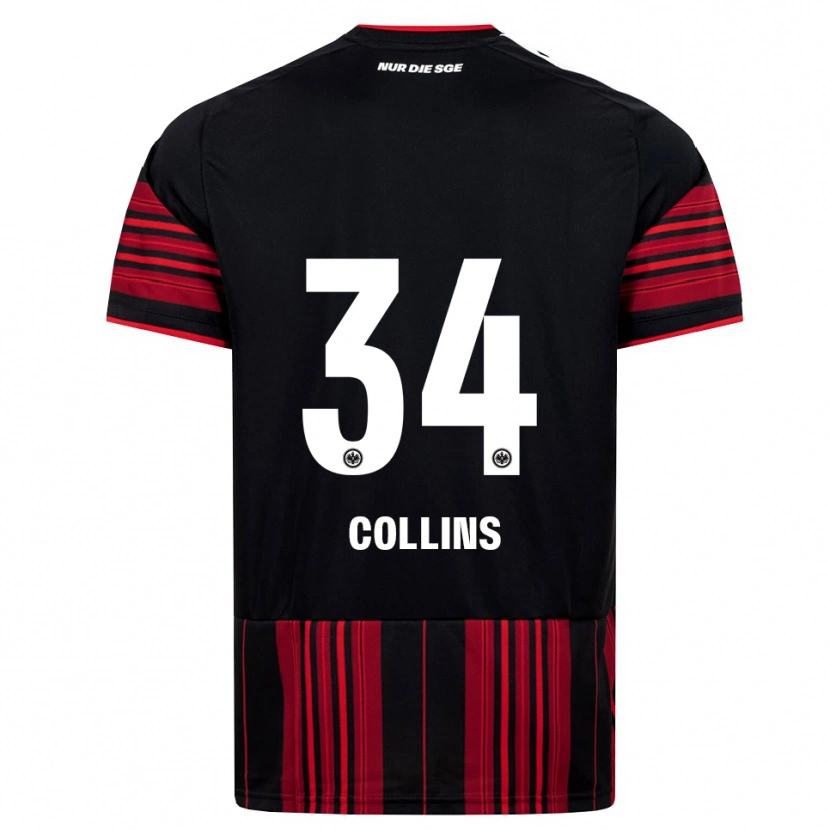 Danxen Kinder Nnamdi Collins #34 Schwarz Rot Weiß Heimtrikot Trikot 2026/27 T-Shirt Österreich