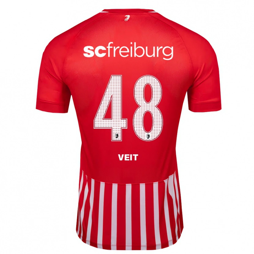 Danxen Kinder Jannik Veit #48 Rot Weiß Schwarz Heimtrikot Trikot 2026/27 T-Shirt Österreich