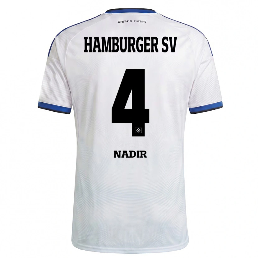 Danxen Kinder Bilal Nadir #4 Weiß Schwarz Blau Heimtrikot Trikot 2026/27 T-Shirt Österreich