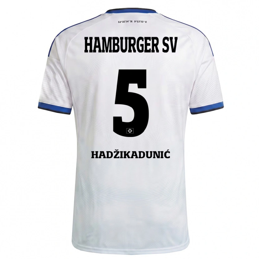 Danxen Kinder Dennis Hadzikadunic #5 Weiß Schwarz Blau Heimtrikot Trikot 2026/27 T-Shirt Österreich