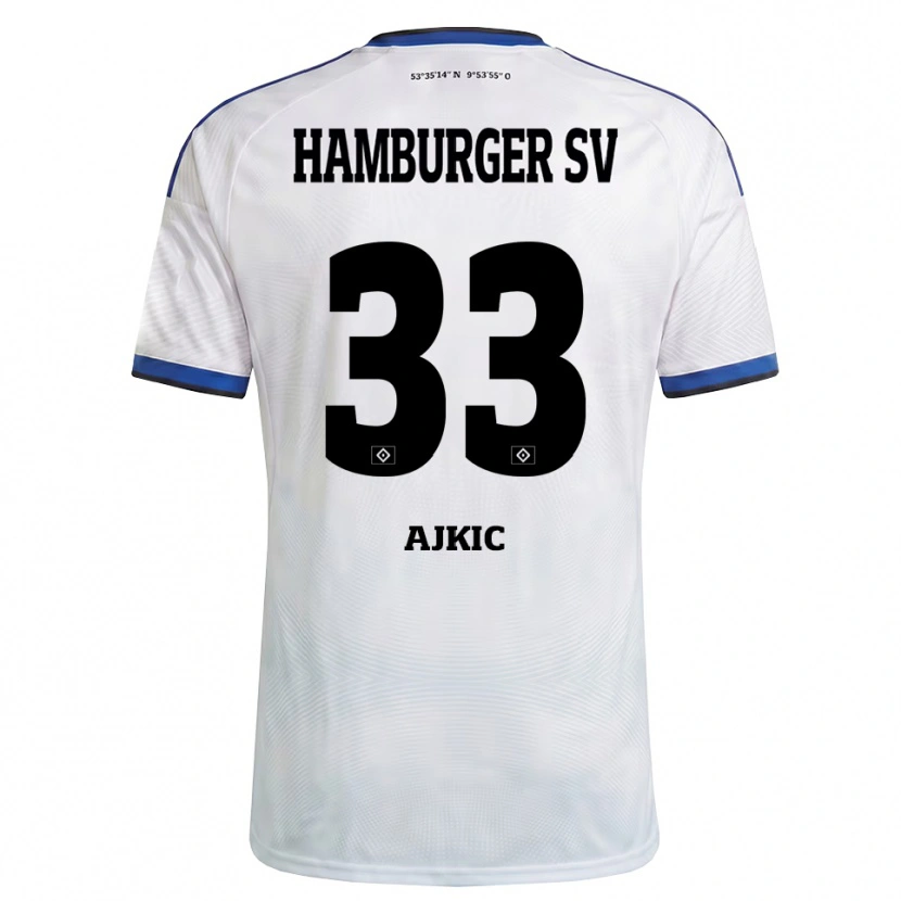 Danxen Kinder Selim Ajkic #33 Weiß Schwarz Blau Heimtrikot Trikot 2026/27 T-Shirt Österreich