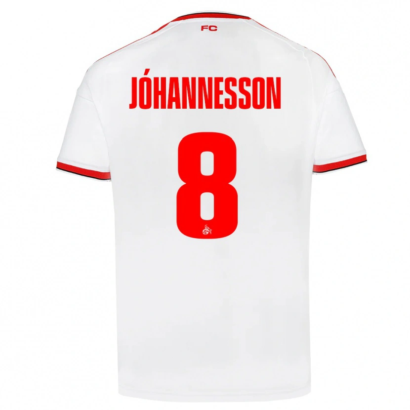 Danxen Kinder Ísak Jóhannesson #8 Weiß Rot Schwarz Heimtrikot Trikot 2026/27 T-Shirt Österreich
