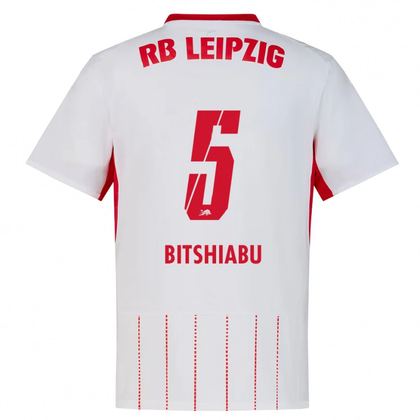 Danxen Kinder El Chadaille Bitshiabu #5 Rot Weiß Gelb Heimtrikot Trikot 2026/27 T-Shirt Österreich