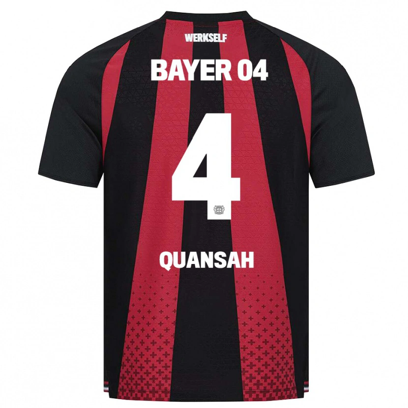 Danxen Kinder Jarell Quansah #4 Schwarz Weiß Rot Heimtrikot Trikot 2026/27 T-Shirt Österreich