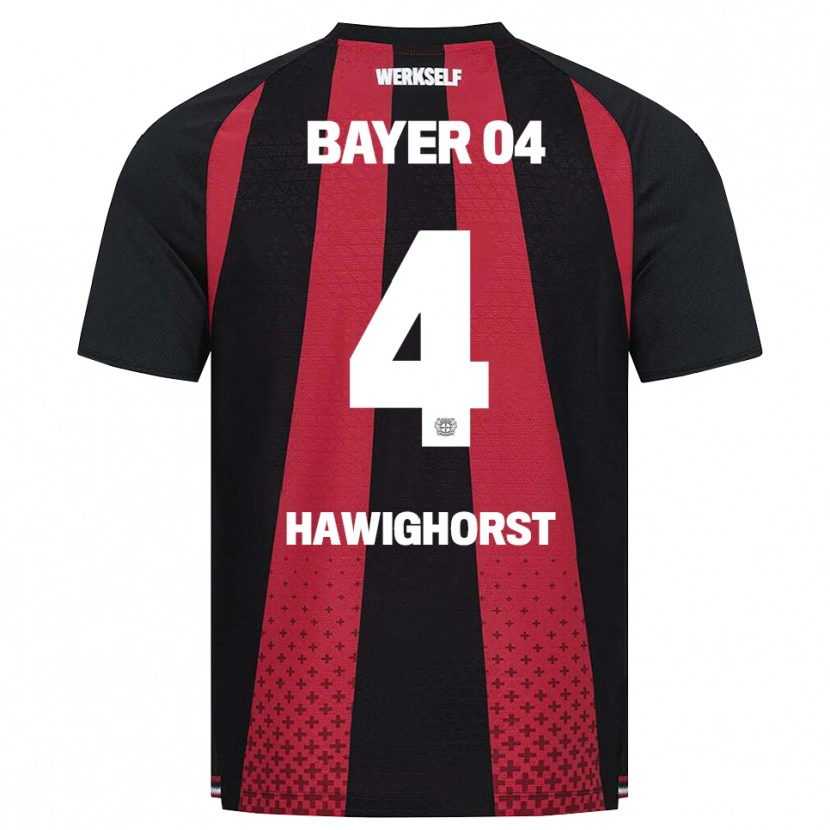 Danxen Kinder Ben Hawighorst #4 Schwarz Weiß Rot Heimtrikot Trikot 2026/27 T-Shirt Österreich