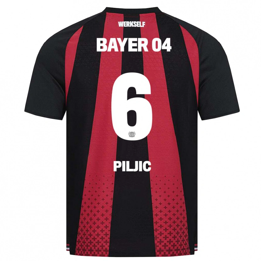 Danxen Kinder Katharina Piljic #6 Schwarz Weiß Rot Heimtrikot Trikot 2026/27 T-Shirt Österreich