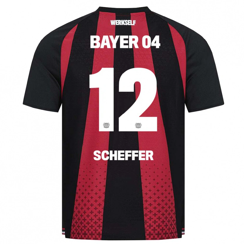 Danxen Kinder Dani Scheffer #12 Schwarz Weiß Rot Heimtrikot Trikot 2026/27 T-Shirt Österreich