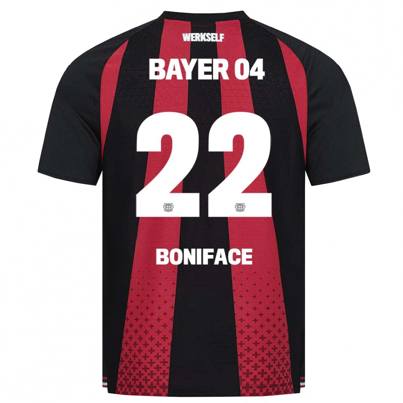 Danxen Kinder Victor Boniface #22 Schwarz Weiß Rot Heimtrikot Trikot 2026/27 T-Shirt Österreich