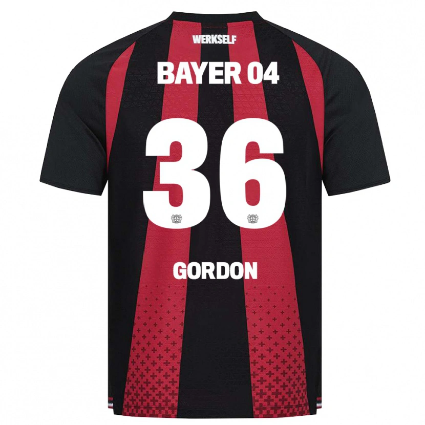 Danxen Kinder Max Gordon #36 Schwarz Weiß Rot Heimtrikot Trikot 2026/27 T-Shirt Österreich