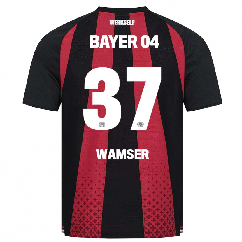 Danxen Kinder Carlotta Wamser #37 Schwarz Weiß Rot Heimtrikot Trikot 2026/27 T-Shirt Österreich
