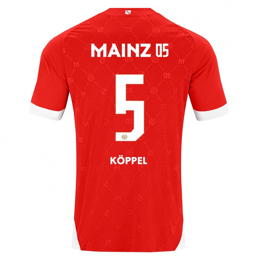 Danxen Kinder Domenic Köppel #5 Rot Weiß Heimtrikot Trikot 2026/27 T-Shirt Österreich