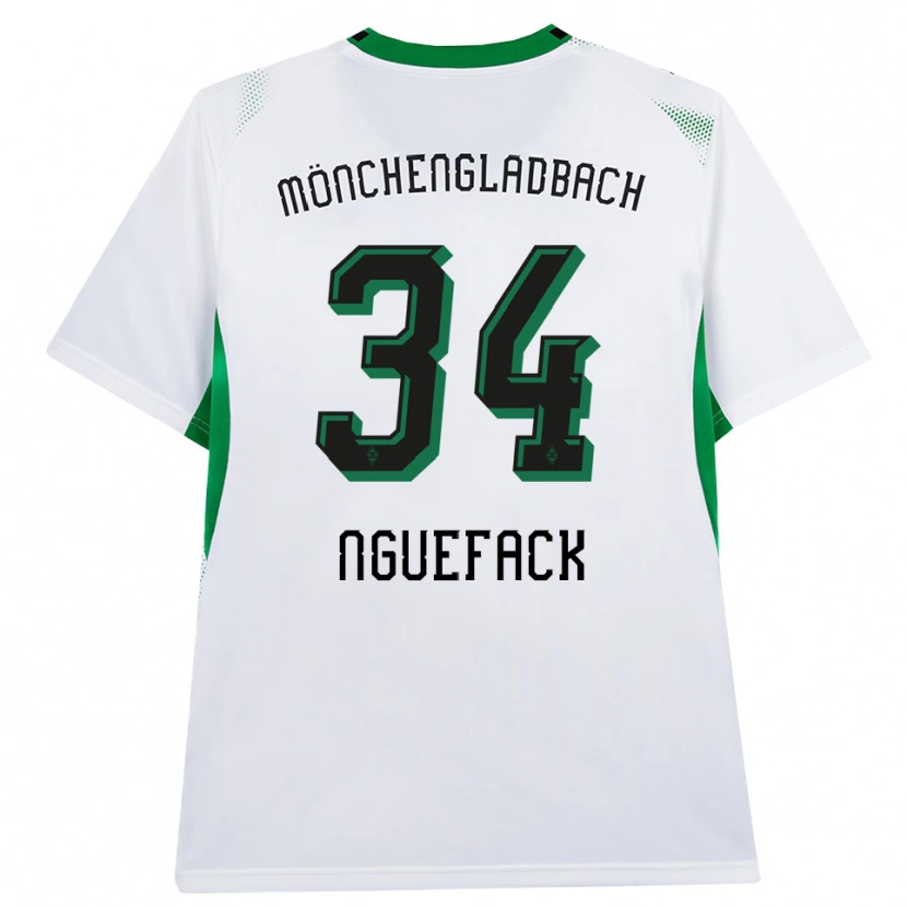 Danxen Kinder Mathieu Nguefack #34 Weiß Schwarz Grün Heimtrikot Trikot 2026/27 T-Shirt Österreich