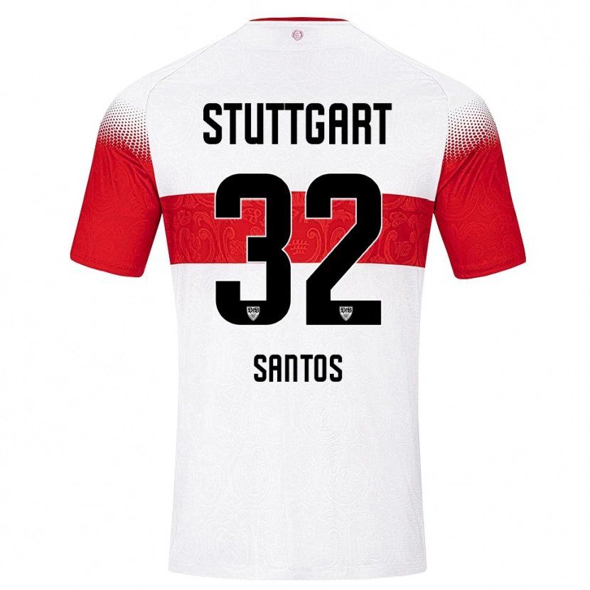 Danxen Kinder Tom Santos #32 Weiß Rot Gelb Heimtrikot Trikot 2026/27 T-Shirt Österreich