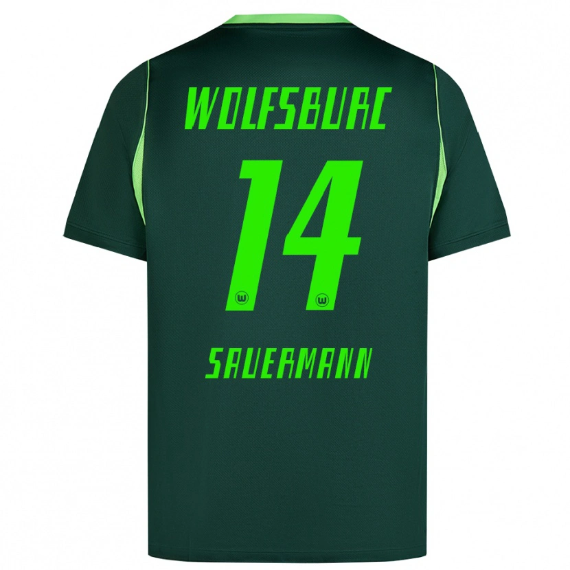 Danxen Kinder Carlos Sauermann #14 Dunkelgrün Weiß Heimtrikot Trikot 2026/27 T-Shirt Österreich