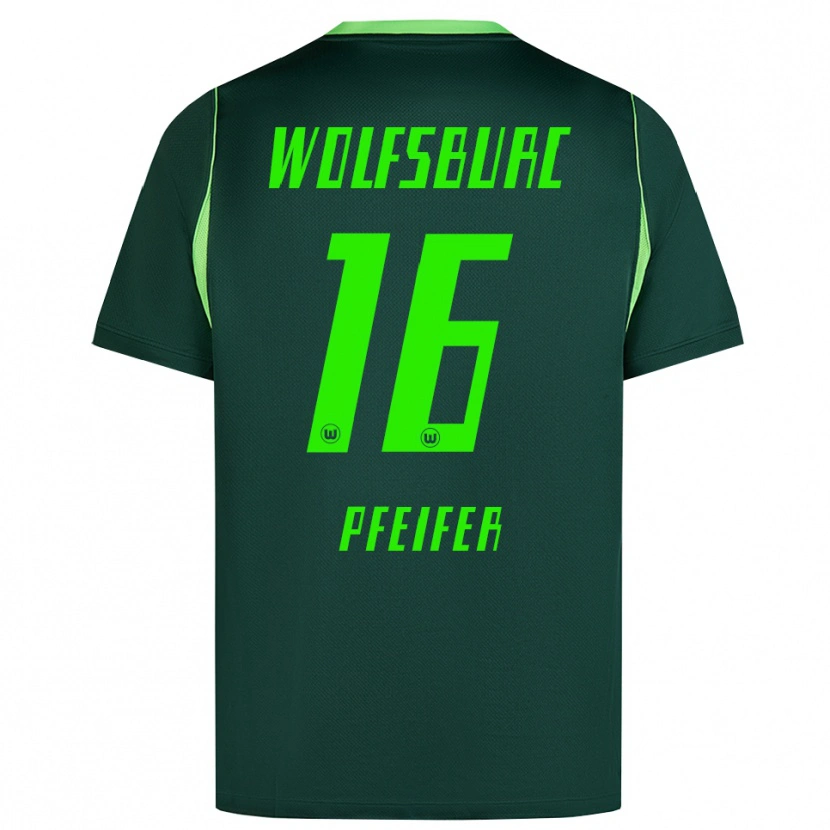 Danxen Kinder Leo Pfeifer #16 Dunkelgrün Weiß Heimtrikot Trikot 2026/27 T-Shirt Österreich
