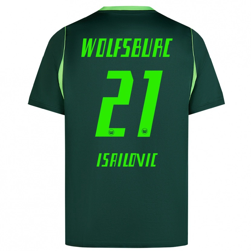Danxen Kinder Nikola Isailovic #21 Dunkelgrün Weiß Heimtrikot Trikot 2026/27 T-Shirt Österreich