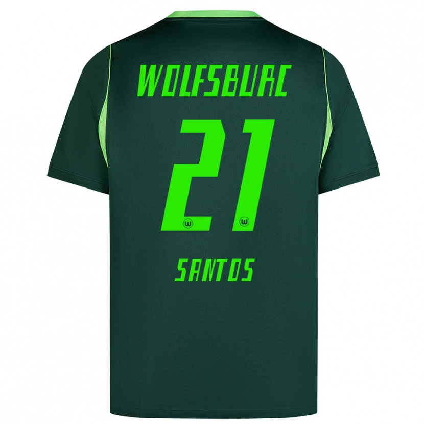 Danxen Kinder Leonardo Santos #21 Dunkelgrün Weiß Heimtrikot Trikot 2026/27 T-Shirt Österreich