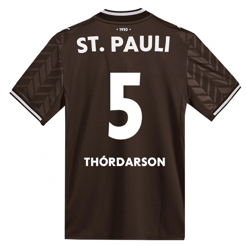 Danxen Kinder Gísli Thórdarson #5 Kaffee Weiß Heimtrikot Trikot 2026/27 T-Shirt Österreich