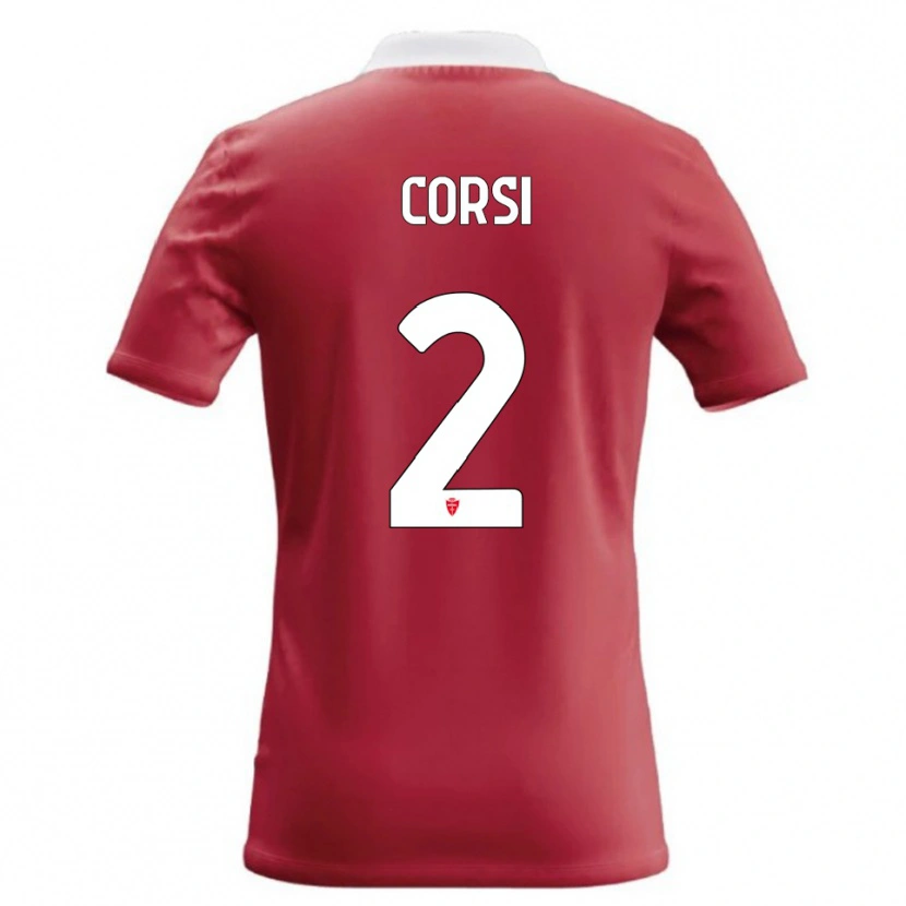 Danxen Kinder Giovanni Corsi #2 Rot Weiß Heimtrikot Trikot 2026/27 T-Shirt Österreich