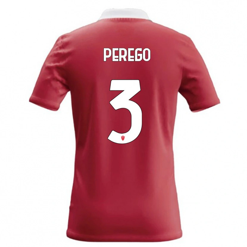 Danxen Kinder Gregorio Perego #3 Rot Weiß Heimtrikot Trikot 2026/27 T-Shirt Österreich