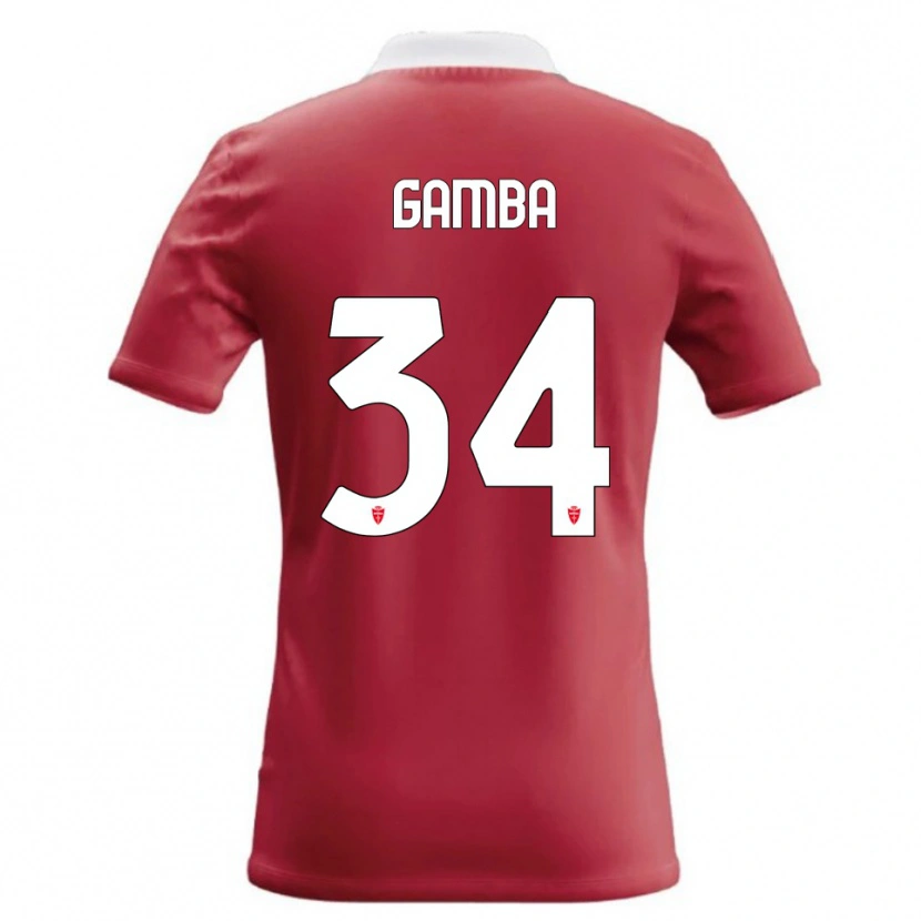 Danxen Kinder Alberto Gamba #34 Rot Weiß Heimtrikot Trikot 2026/27 T-Shirt Österreich
