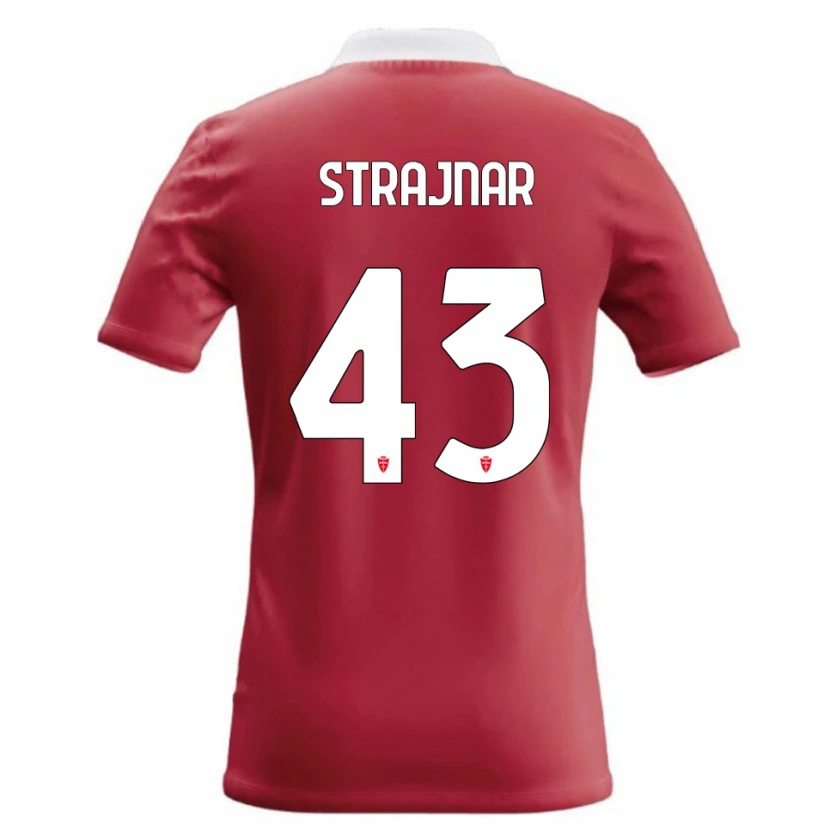 Danxen Kinder Aljaz Strajnar #43 Rot Weiß Heimtrikot Trikot 2026/27 T-Shirt Österreich