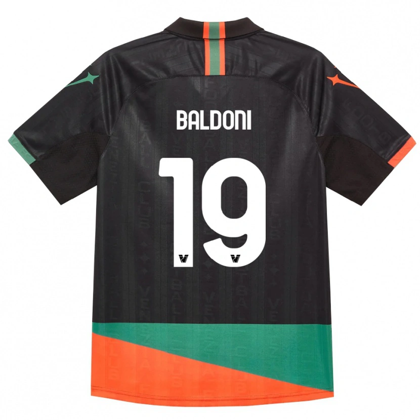 Danxen Kinder Edoardo Baldoni #19 Schwarz Orange Grün Heimtrikot Trikot 2026/27 T-Shirt Österreich