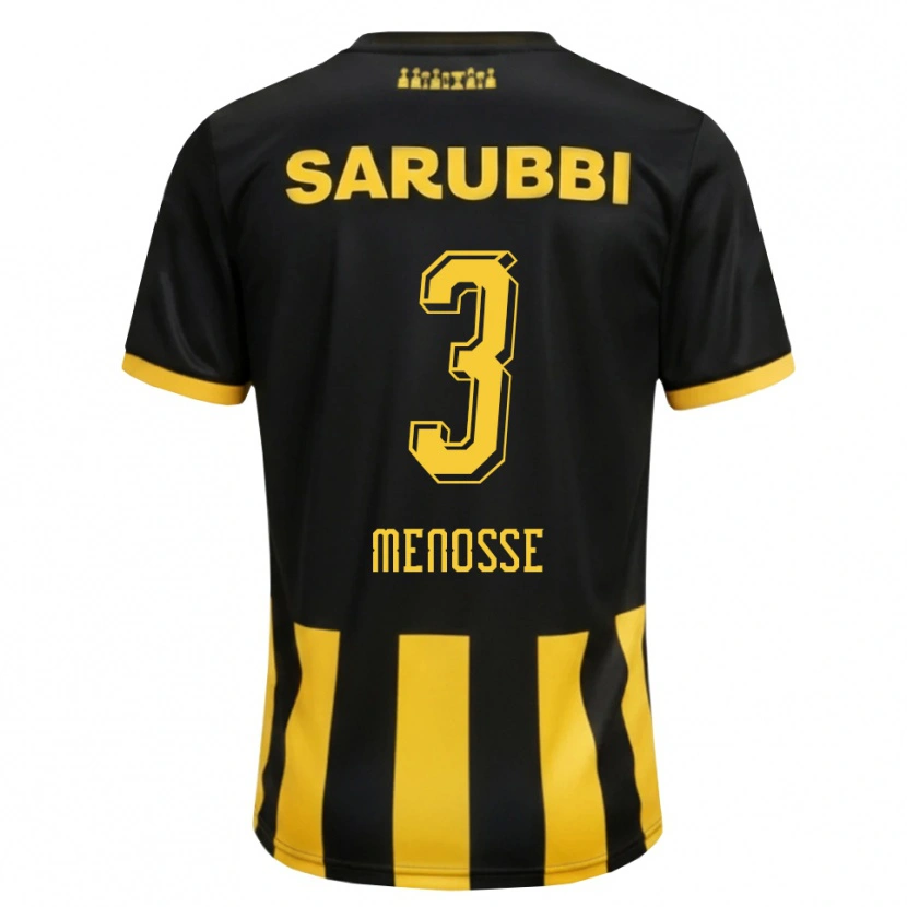 Danxen Kinder Hernán Menosse #3 Schwarz Gelb Heimtrikot Trikot 2026/27 T-Shirt Österreich
