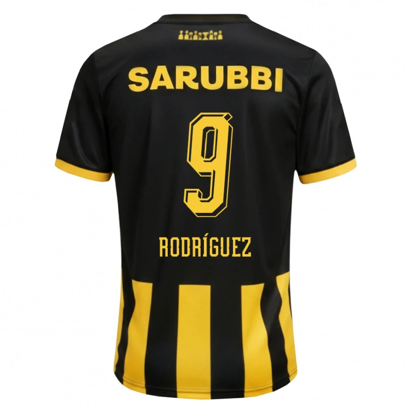 Danxen Kinder Agustín Rodríguez #9 Schwarz Gelb Heimtrikot Trikot 2026/27 T-Shirt Österreich